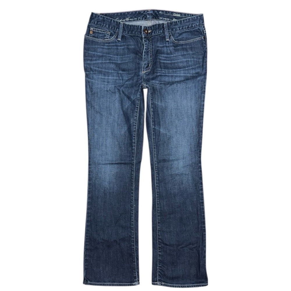 Eddie Bauer Classic Fit Barely Boot Cut Jeans Dark Wash Denim Women’s size 12